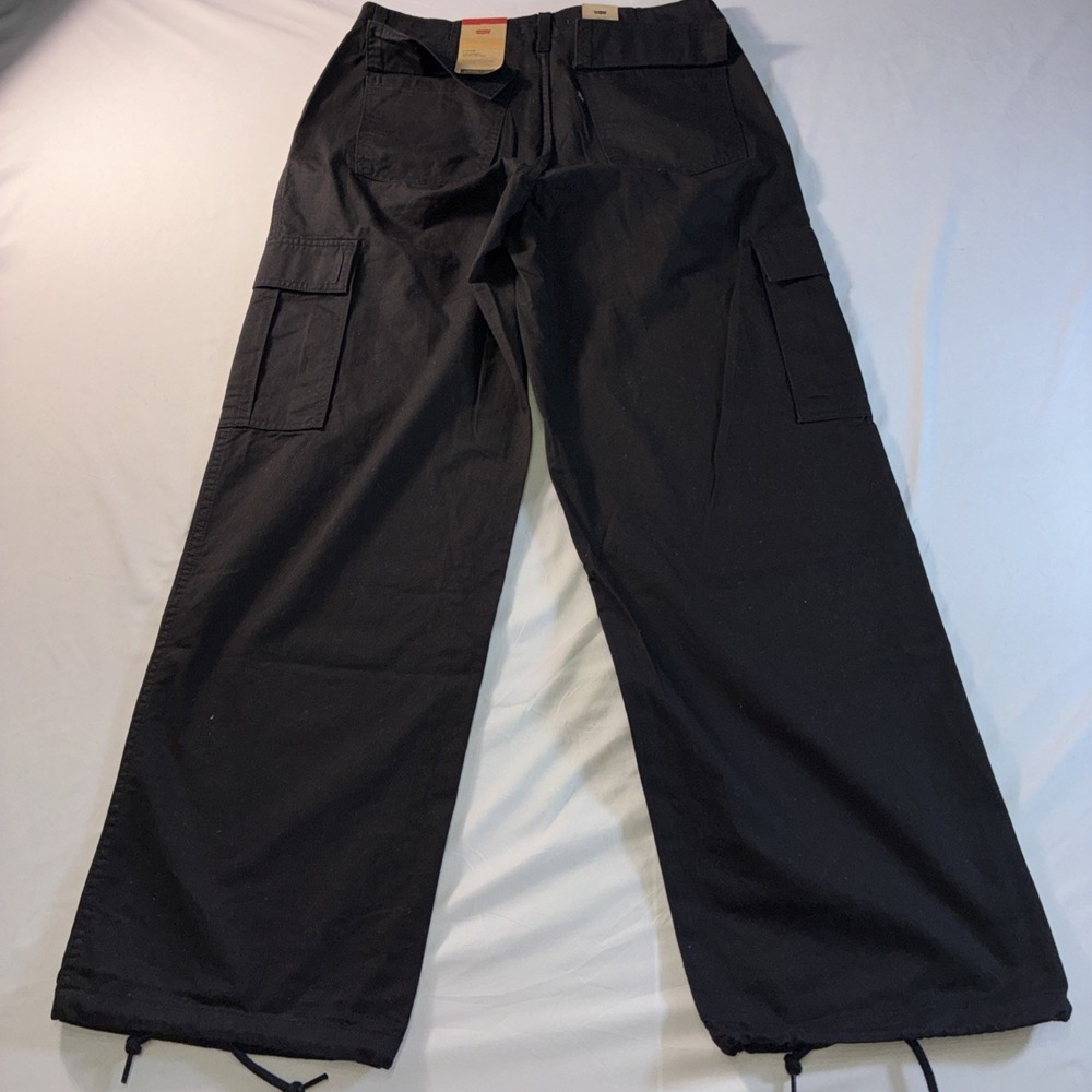 Levi's 94 Baggy Wide Leg Cargo Pants Women's W30 L32 Black NWT - Picture 13 of 14